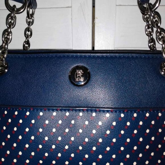 Chaps Navy Shoulder Bag - Picture 4 of 6